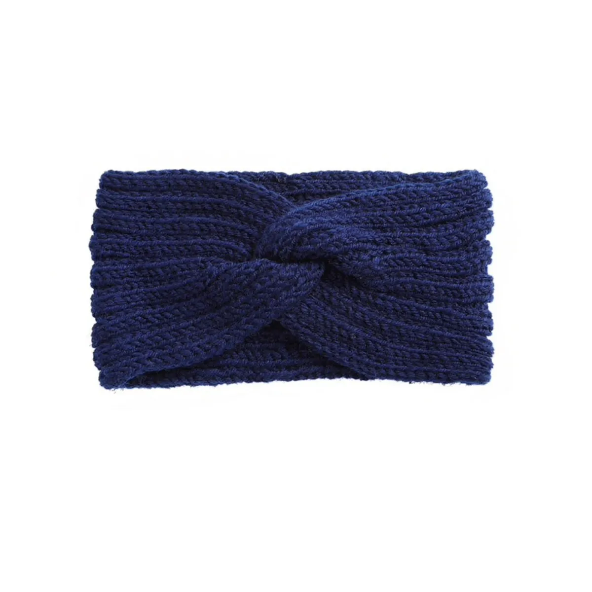 Navy Blue Knit Twisted Headband sold by Zulily