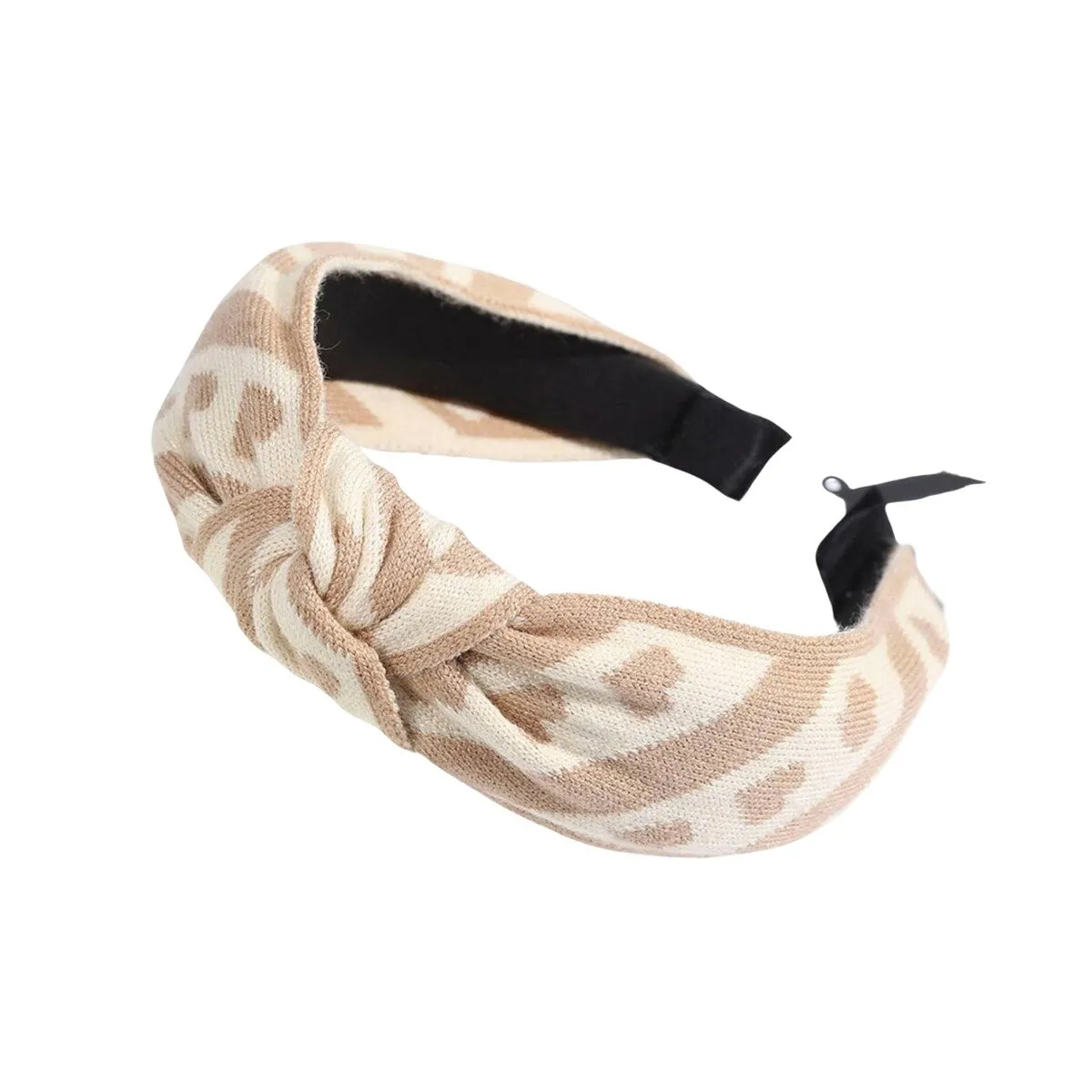 Cream Brown Knotted Heart Headband sold by Zulily