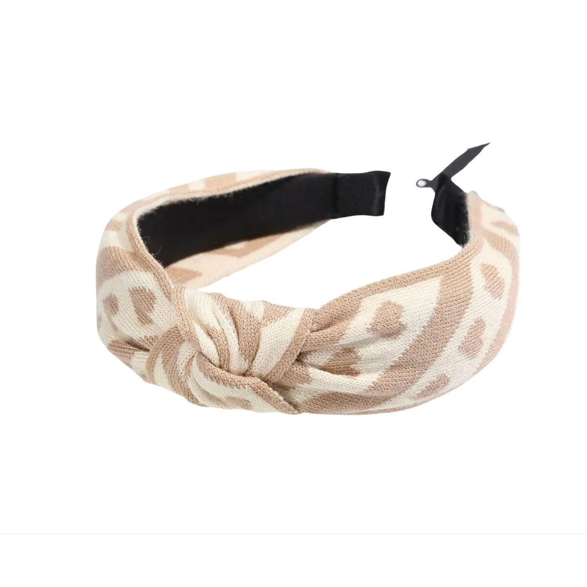 Cream Brown Knotted Heart Headband sold by Zulily product image thumbnail 2