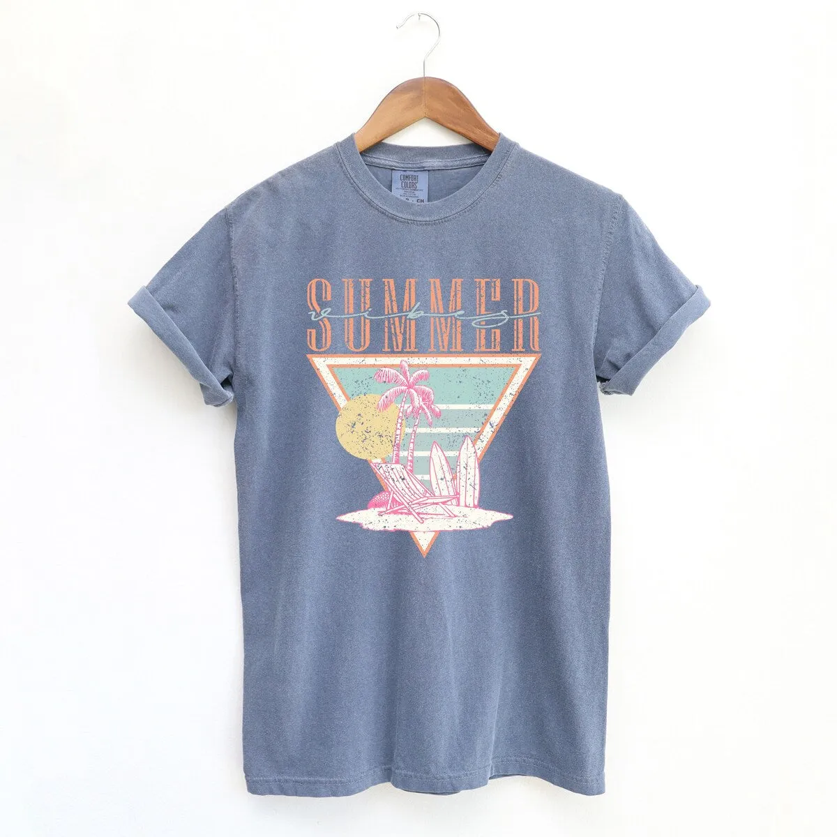Summer Vibes Triangle Garment Dyed Tee sold by Zulily