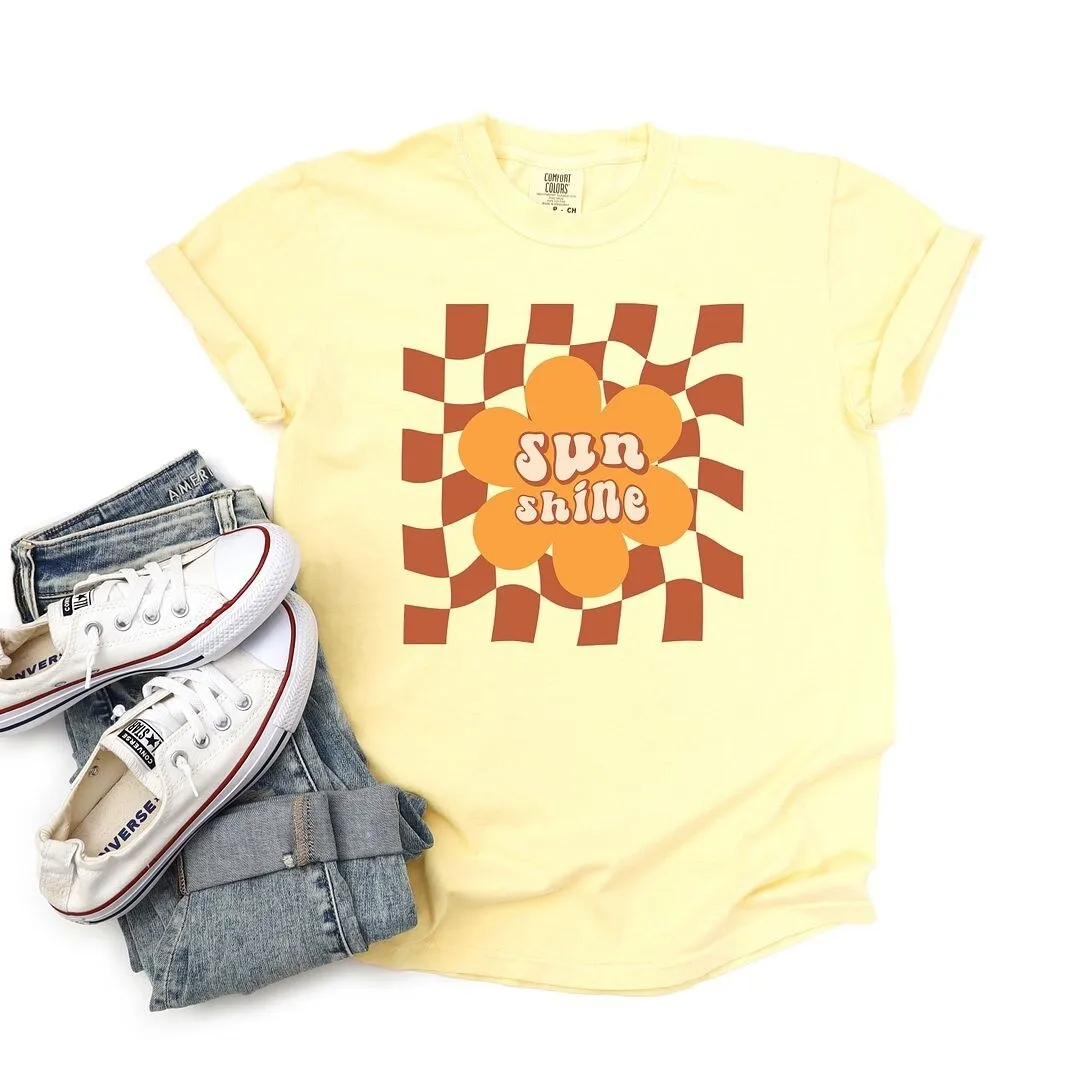 Sun Shine Checkered Garment Dyed Tee sold by Zulily