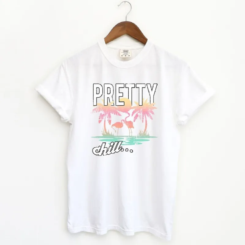 Pretty Chill Flamingo Garment Dyed Tee sold by Zulily