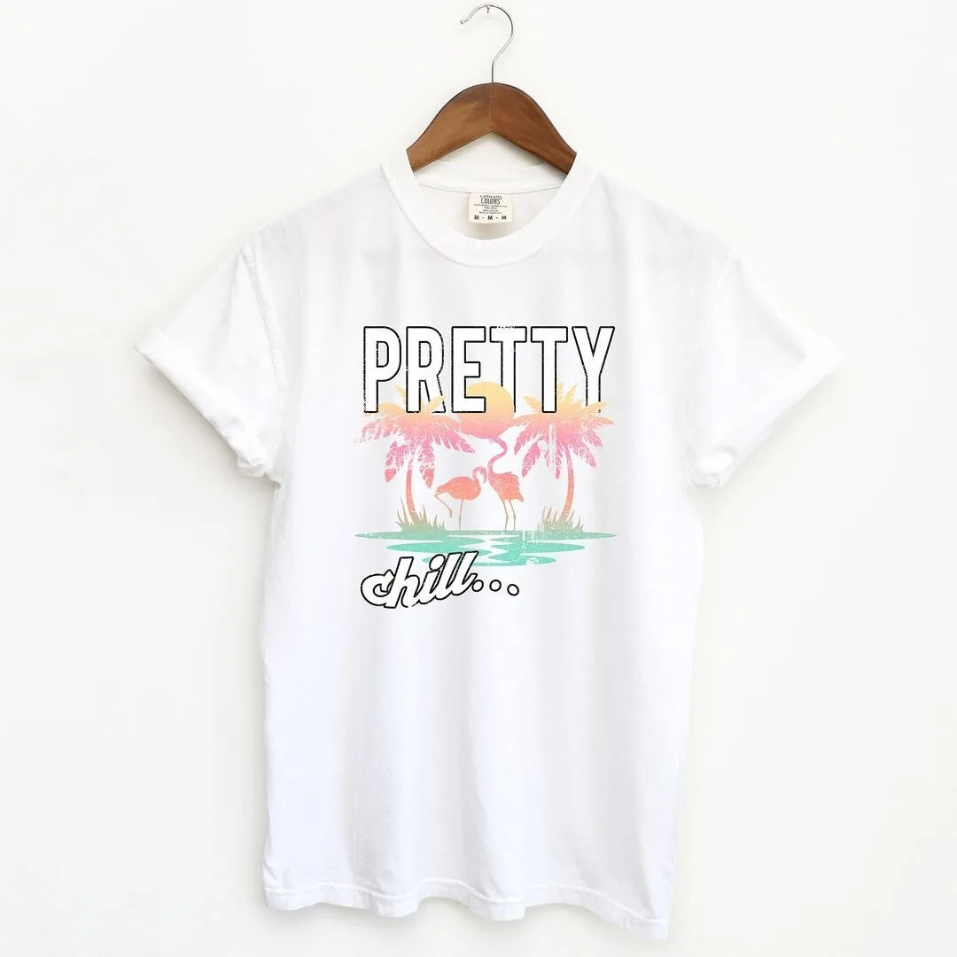 Pretty Chill Flamingo Garment Dyed Tee sold by Zulily