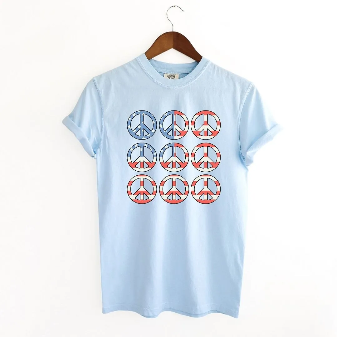 Peace Signs Flag Garment Dyed Tee sold by Zulily product image thumbnail 2