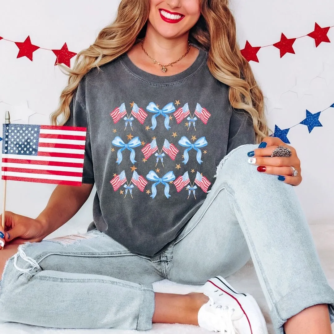 Coquette Patriotic Chart Garment Dyed Tee sold by Zulily product image thumbnail 2