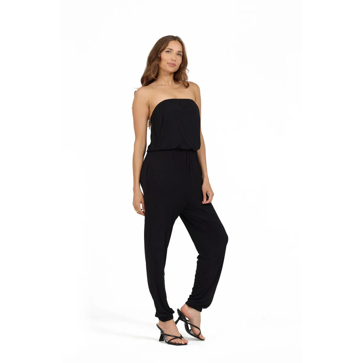 GO COUTURE Jumpsuit Tube Top Banded Waist with Pockets sold by Zulily product image thumbnail 2