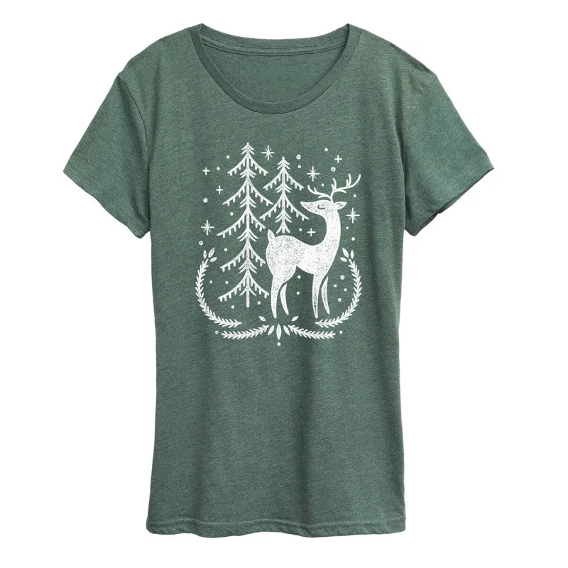 Women's Scandinavian Winter Deer Tee sold by Zulily