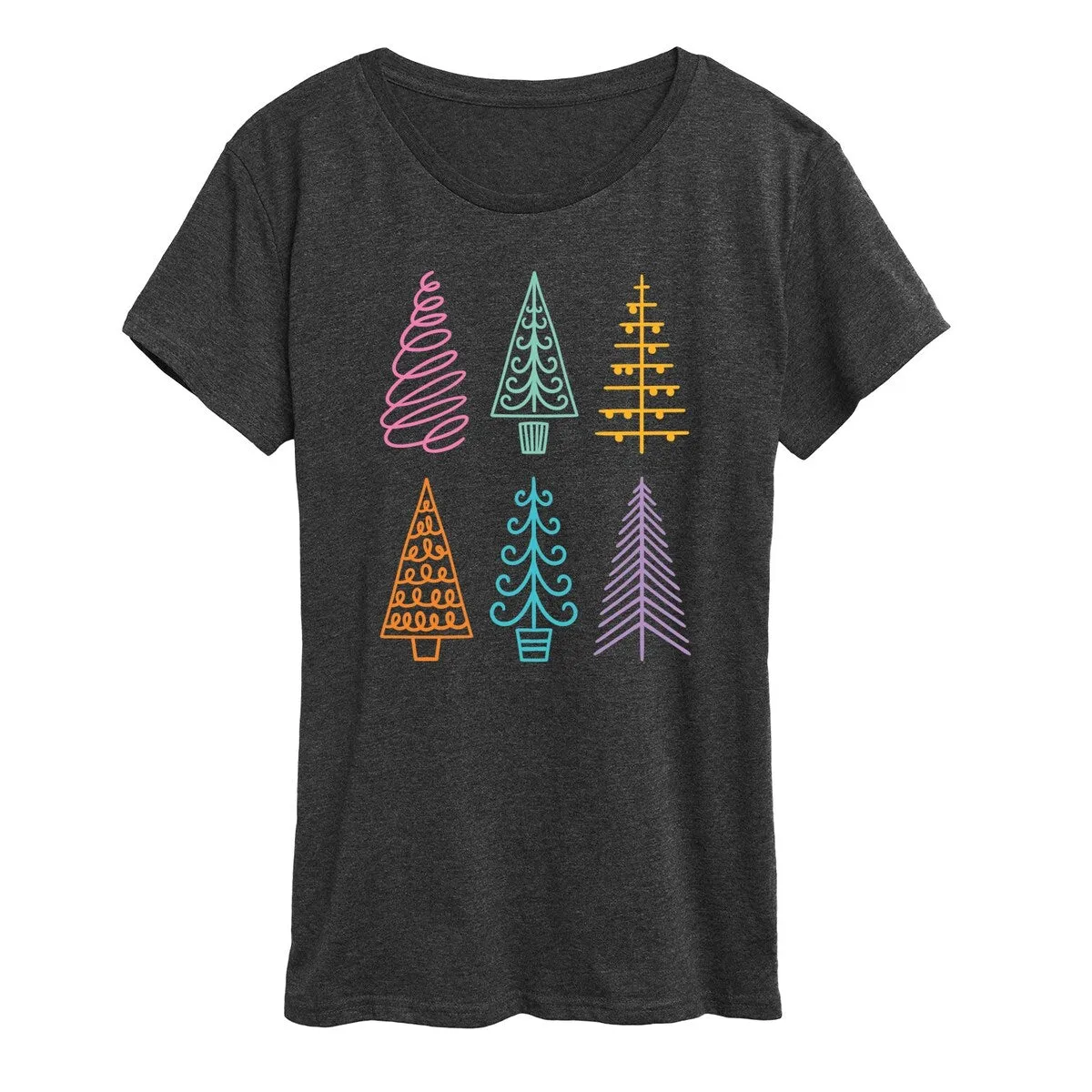 Women's Colorful Christmas Tree Grid Tee sold by Zulily