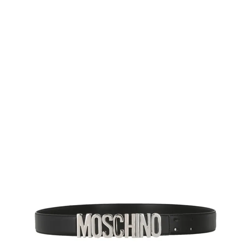 Moschino Logo Lettering Leather Belt sold by Zulily