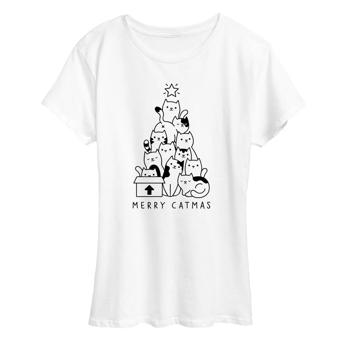 Women's Merry Catmas Tee sold by Zulily