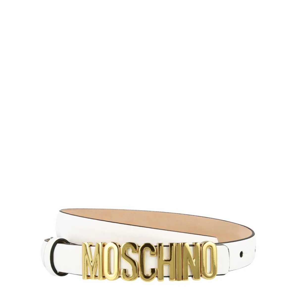 Moschino Skinny Leather Logo Lettering Belt sold by Zulily product image thumbnail 3