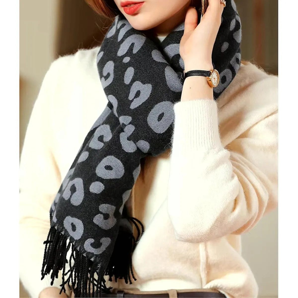 Black Leopard Scarf sold by Zulily product image thumbnail 3