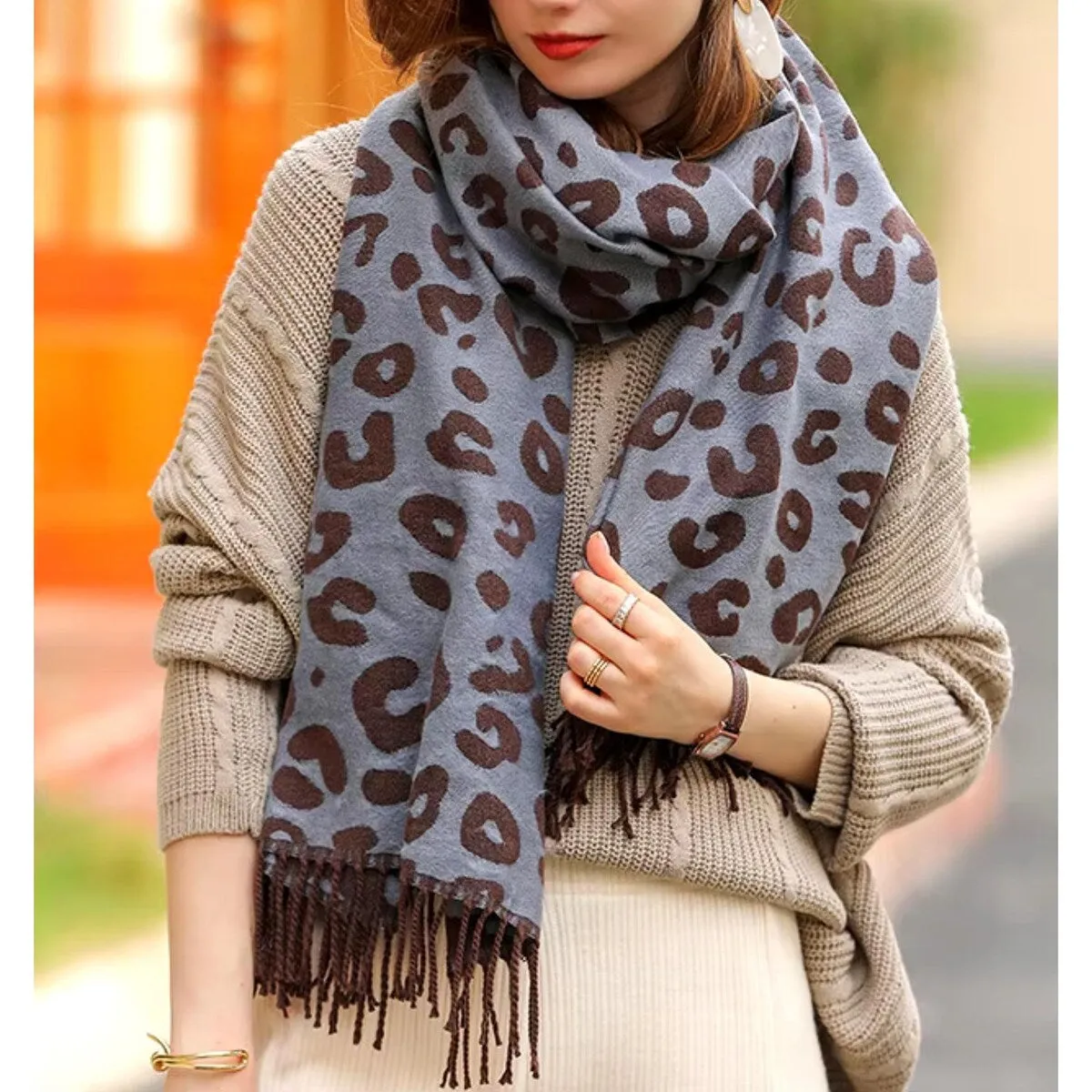 Brown Leopard Scarf sold by Zulily product image thumbnail 3