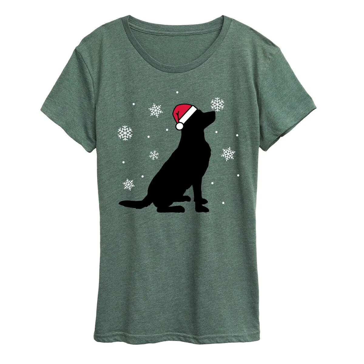 Women's Dog With Snowflakes Tee sold by Zulily