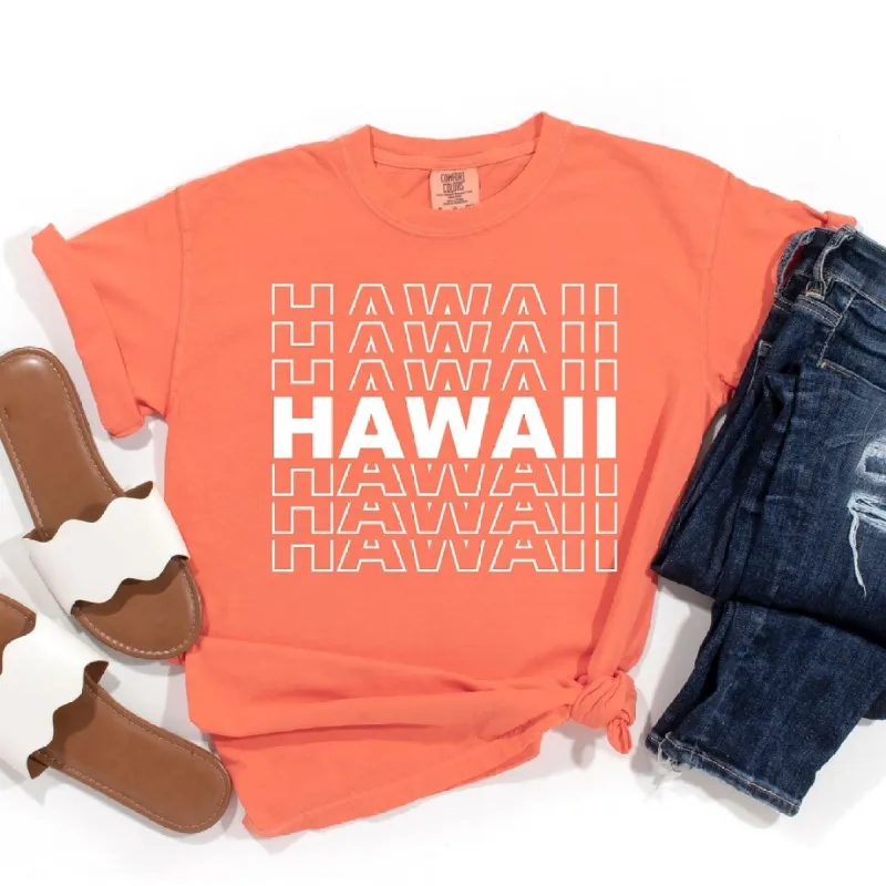 Hawaii Stacked Garment Dyed Tee sold by Zulily