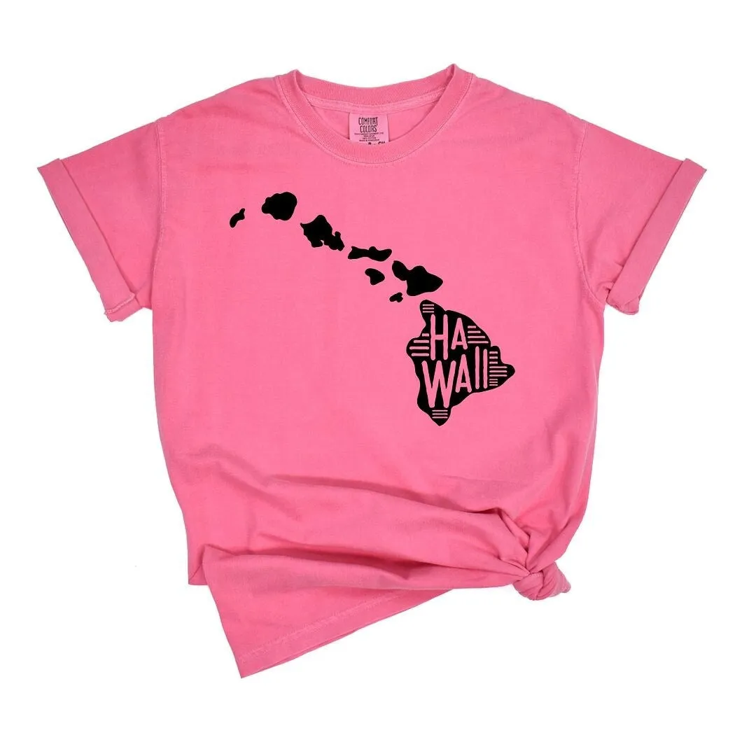 Hawaii Typography Garment Dyed Tee sold by Zulily