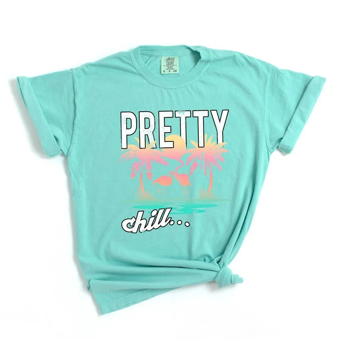Pretty Chill Flamingo Garment Dyed Tee sold by Zulily