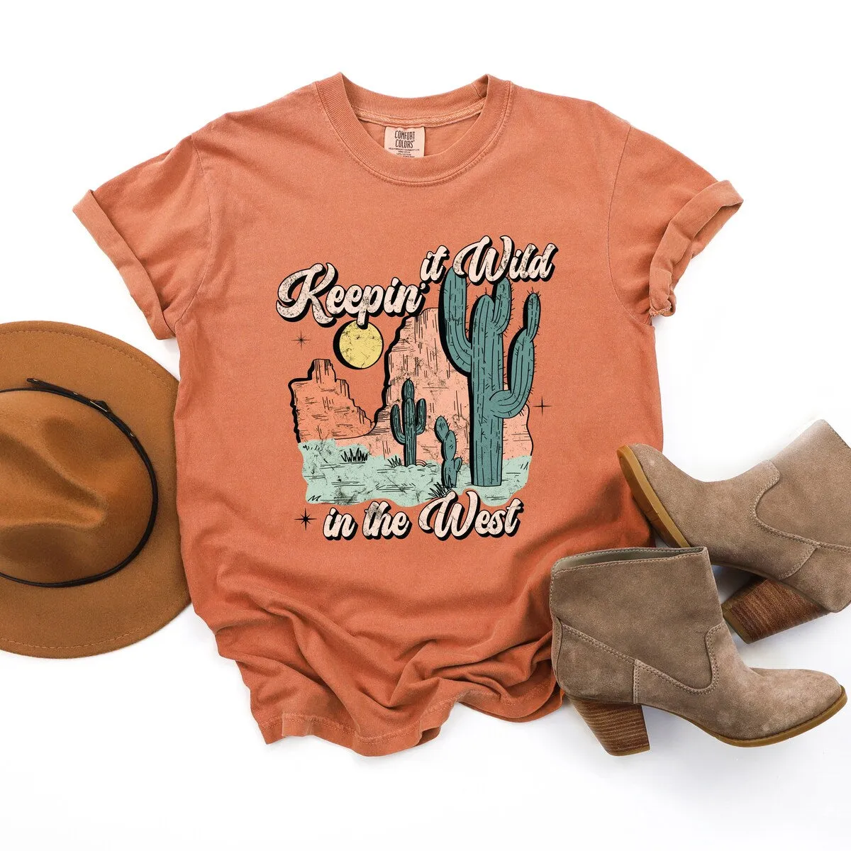 Keepin' It Wild Colorful Garment Dyed Tee sold by Zulily