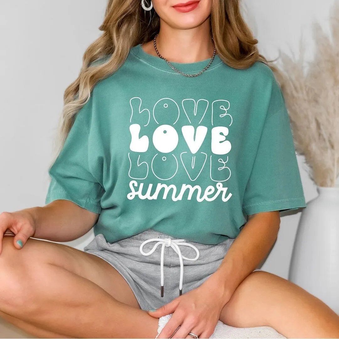 Love Summer Stacked Garment Dyed Tee sold by Zulily product image thumbnail 3