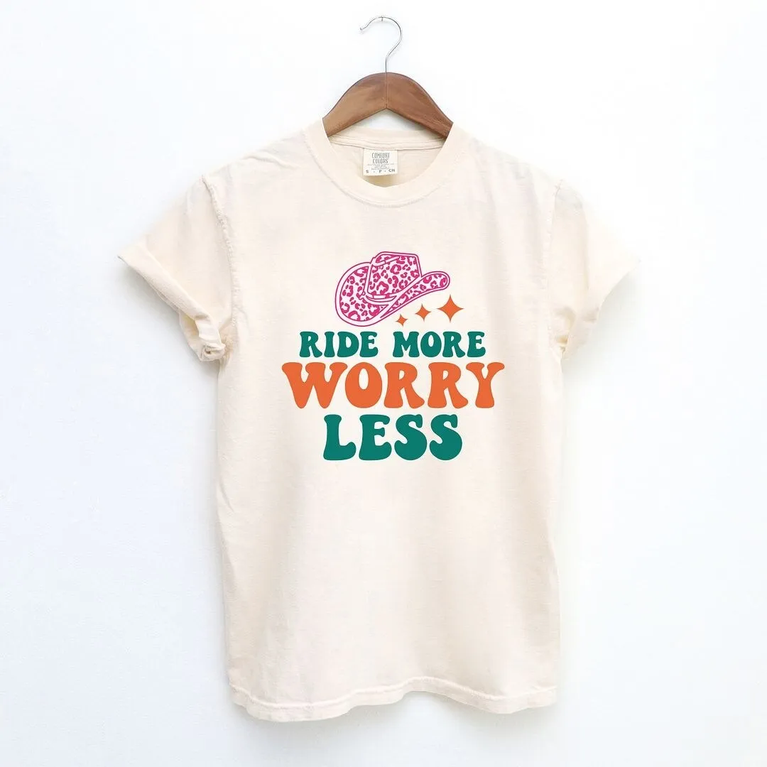 Ride More Worry Less Garment Dyed Tee sold by Zulily