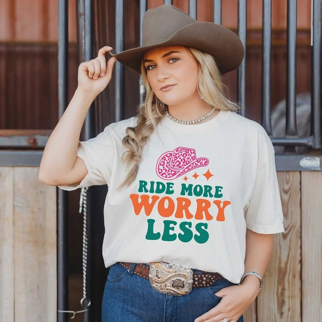 Ride More Worry Less Garment Dyed Tee sold by Zulily product image thumbnail 2