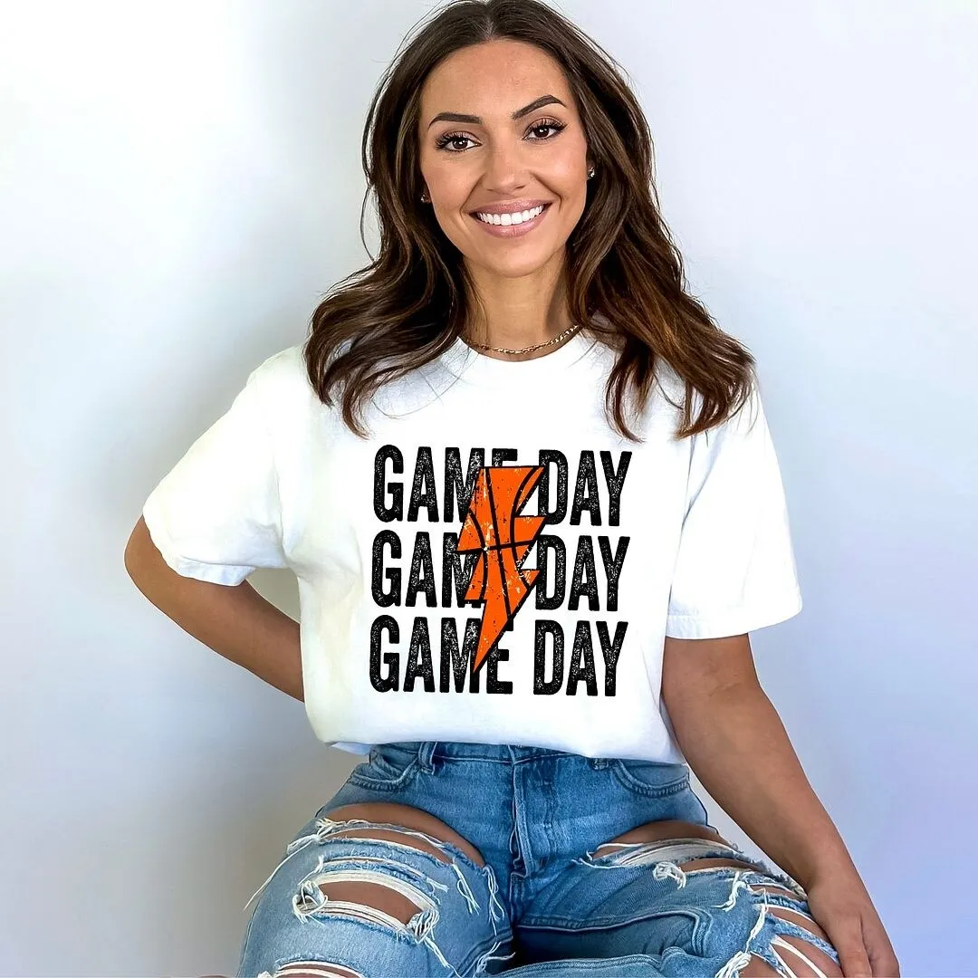 Game Day Stacked Lightning Bolt Garment Dyed Tee sold by Zulily product image thumbnail 2