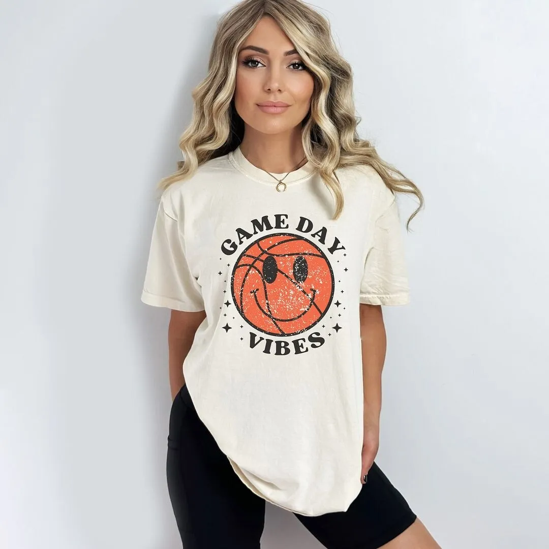 Game Day Vibes Basketball Garment Dyed Tee sold by Zulily product image thumbnail 2