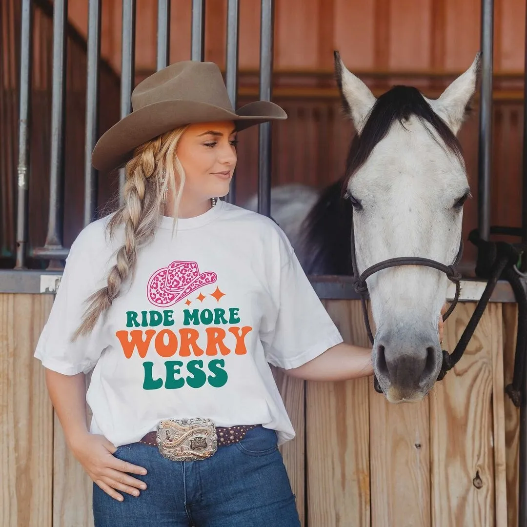 Ride More Worry Less Garment Dyed Tee sold by Zulily product image thumbnail 2