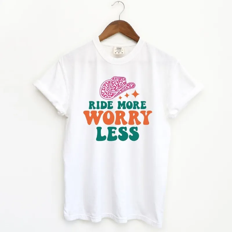 Ride More Worry Less Garment Dyed Tee sold by Zulily