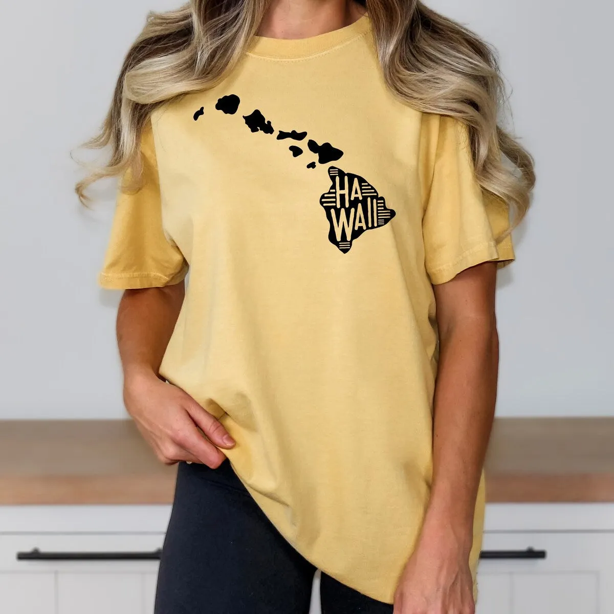 Hawaii Typography Garment Dyed Tee sold by Zulily product image thumbnail 2