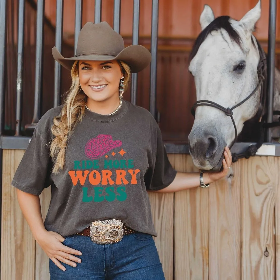 Ride More Worry Less Garment Dyed Tee sold by Zulily product image thumbnail 2