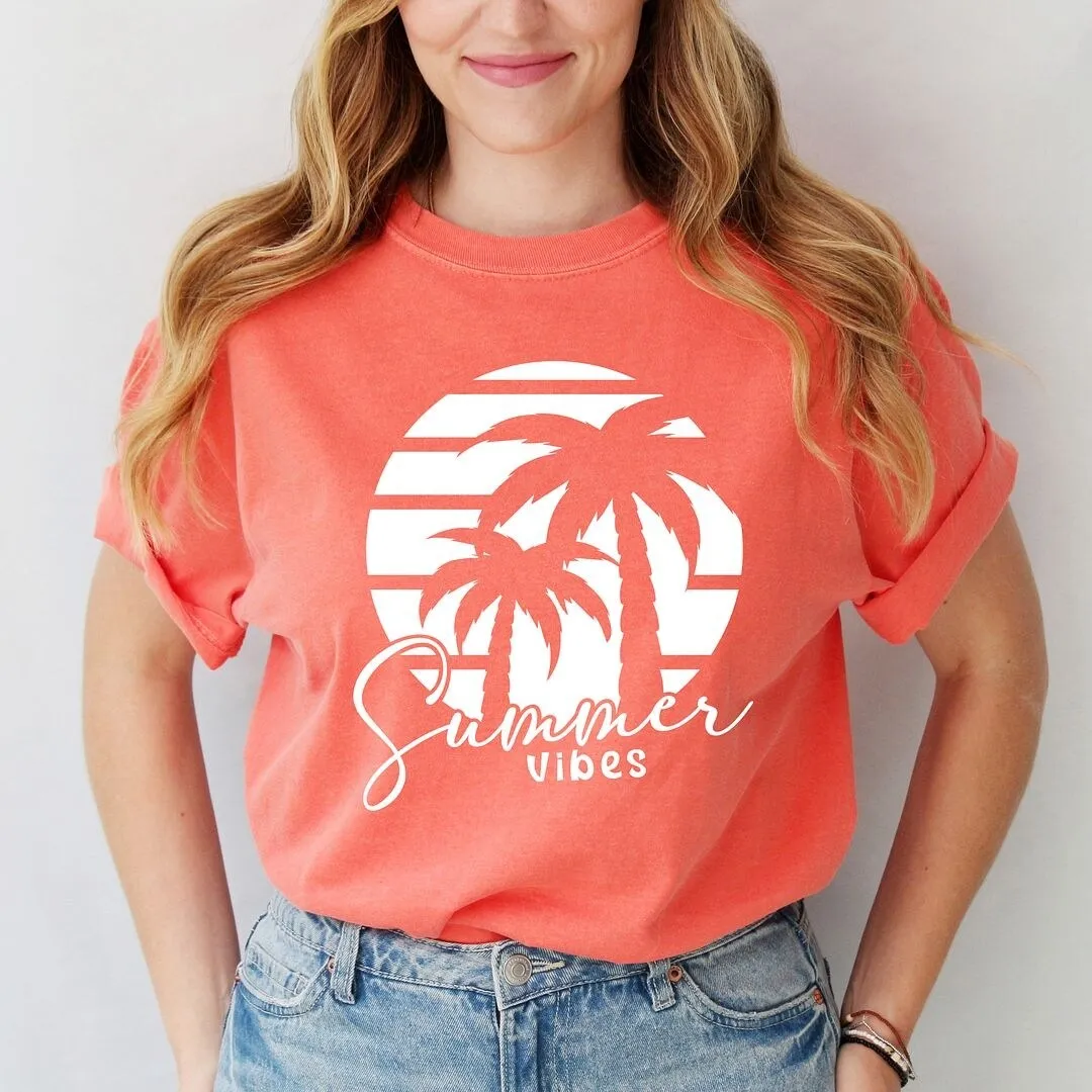Summer Vibes Palm Trees Garment Dyed Tee sold by Zulily product image thumbnail 2