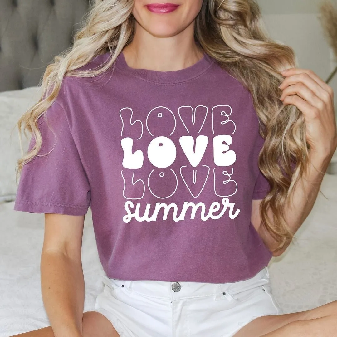 Love Summer Stacked Garment Dyed Tee sold by Zulily product image thumbnail 3