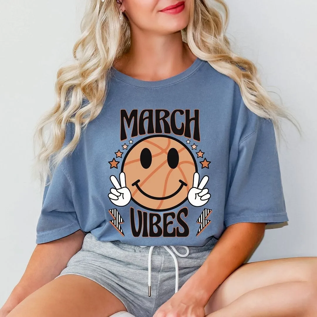 March Vibes Basketball Garment Dyed Tee sold by Zulily product image thumbnail 2