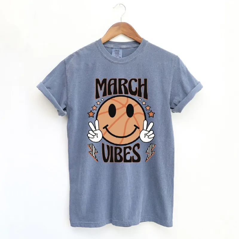 March Vibes Basketball Garment Dyed Tee sold by Zulily