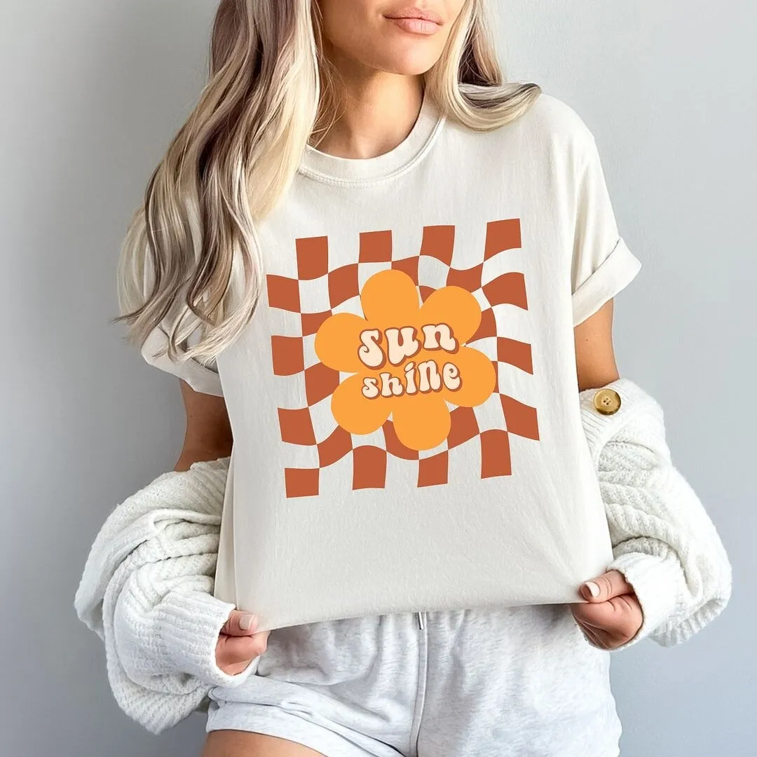 Sun Shine Checkered Garment Dyed Tee sold by Zulily product image thumbnail 3