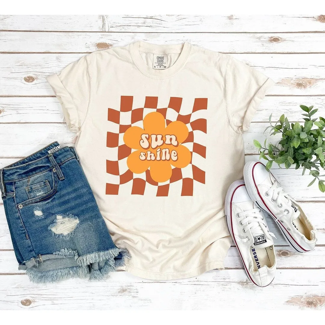 Sun Shine Checkered Garment Dyed Tee sold by Zulily
