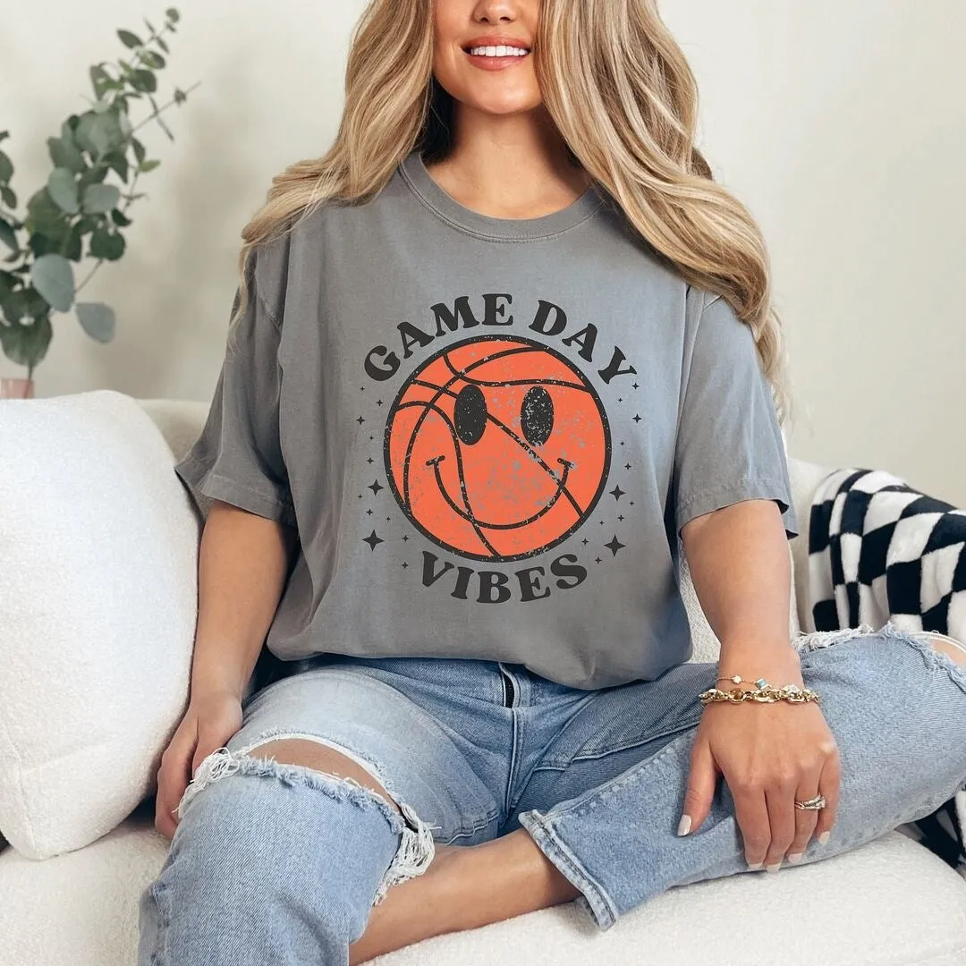 Game Day Vibes Basketball Garment Dyed Tee sold by Zulily product image thumbnail 2