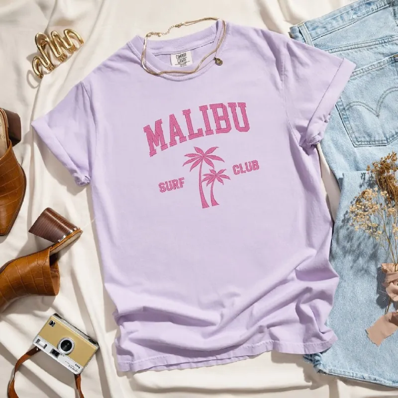 Embroidered Malibu Surf Club Garment Dyed Tee sold by Zulily