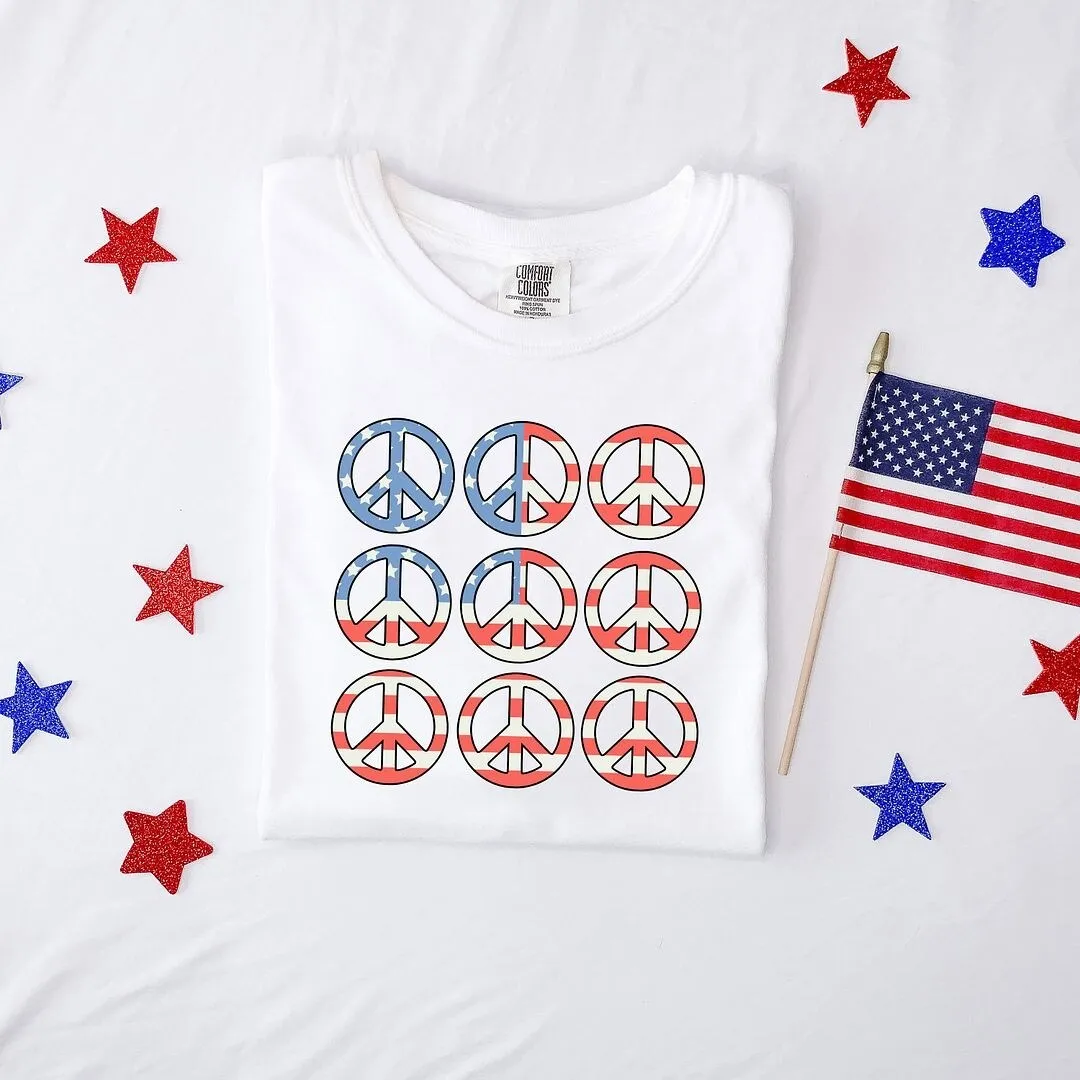 Peace Signs Flag Garment Dyed Tee sold by Zulily