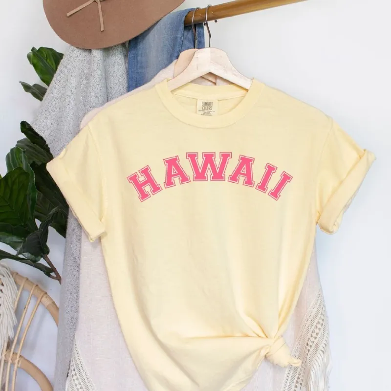 Hawaii Curved Garment Dyed Tee sold by Zulily