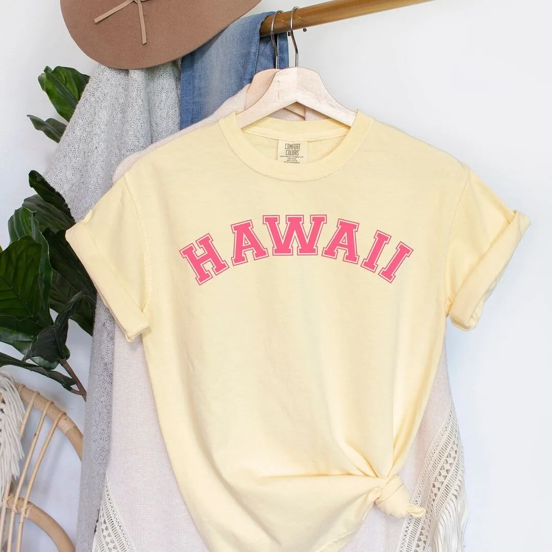 Hawaii Curved Garment Dyed Tee sold by Zulily