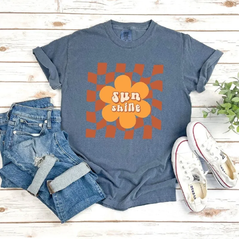 Sun Shine Checkered Garment Dyed Tee sold by Zulily