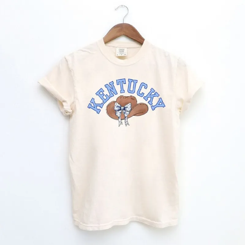 Kentucky Hat With Bow Garment Dyed Tee sold by Zulily