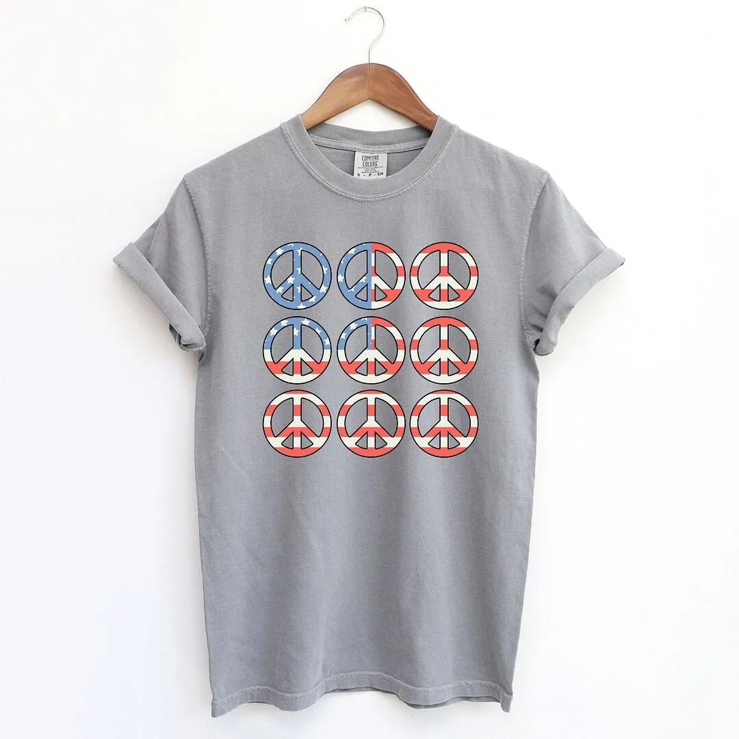Peace Signs Flag Garment Dyed Tee sold by Zulily product image thumbnail 4