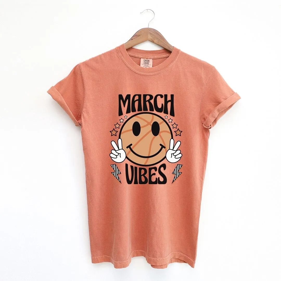 March Vibes Basketball Garment Dyed Tee sold by Zulily