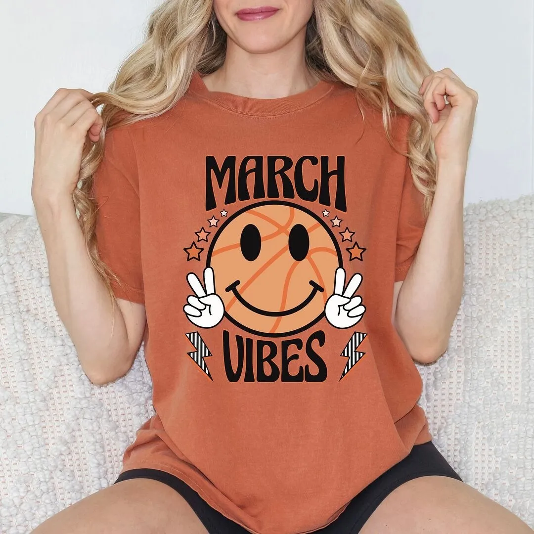 March Vibes Basketball Garment Dyed Tee sold by Zulily product image thumbnail 2