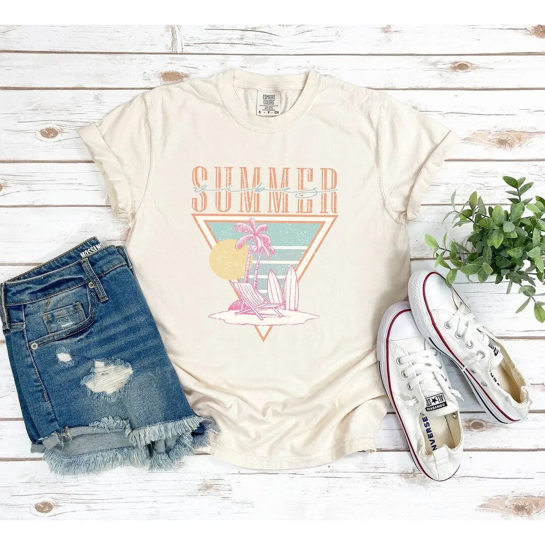 Summer Vibes Triangle Garment Dyed Tee sold by Zulily