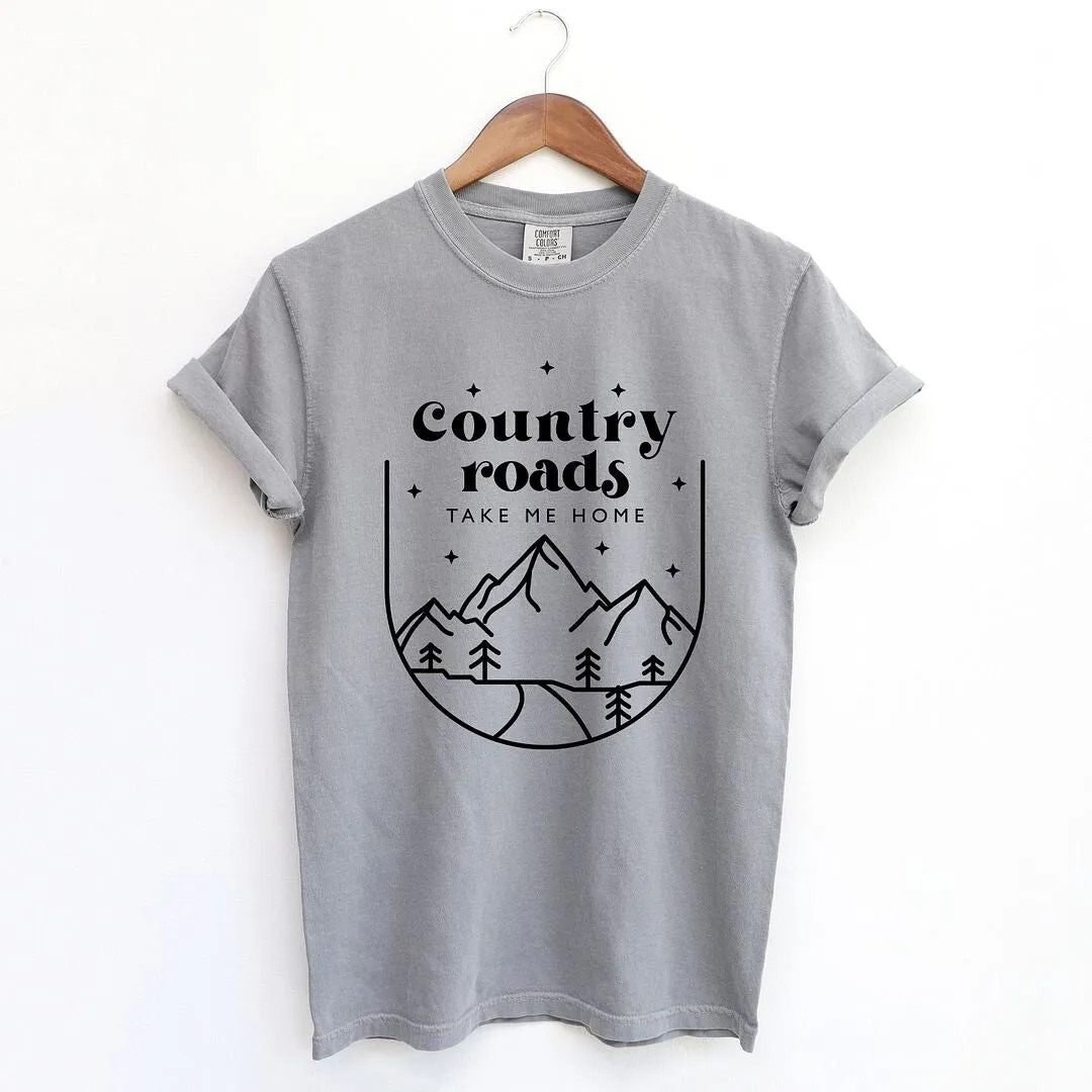 Country Roads Mountains Garment Dyed Tee sold by Zulily
