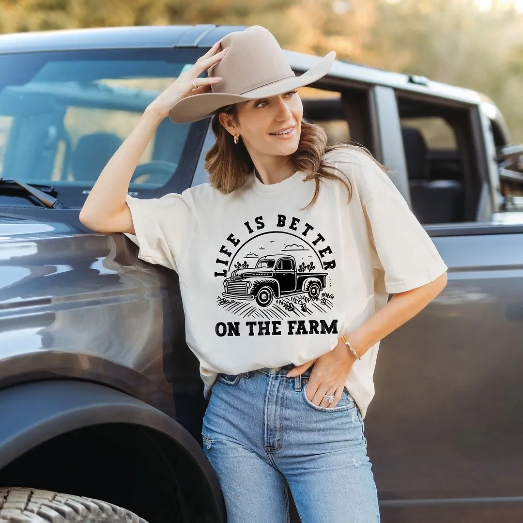 Better On The Farm Truck Garment Dyed Tee sold by Zulily product image thumbnail 3